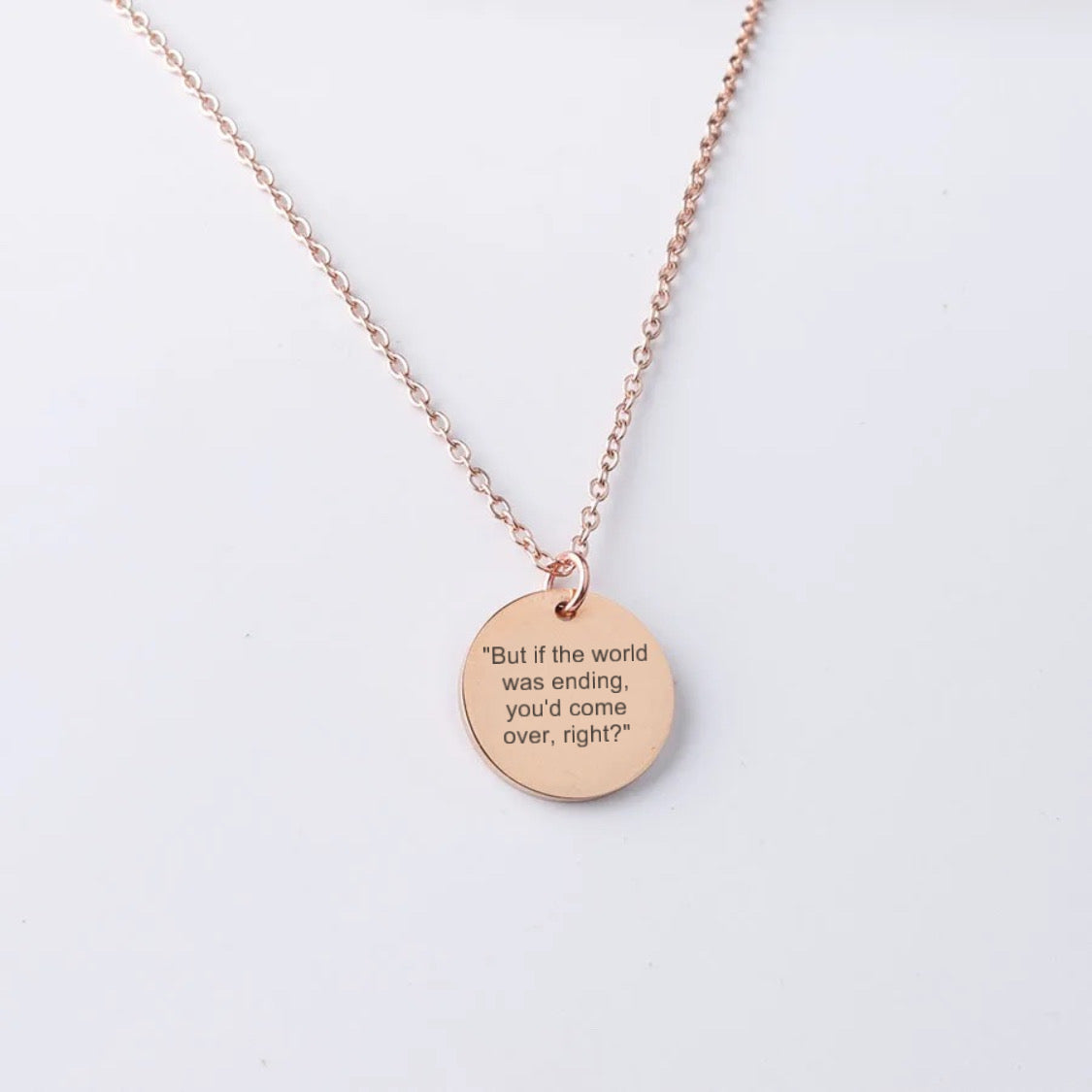 Custom engraved necklace with your words stainless steel