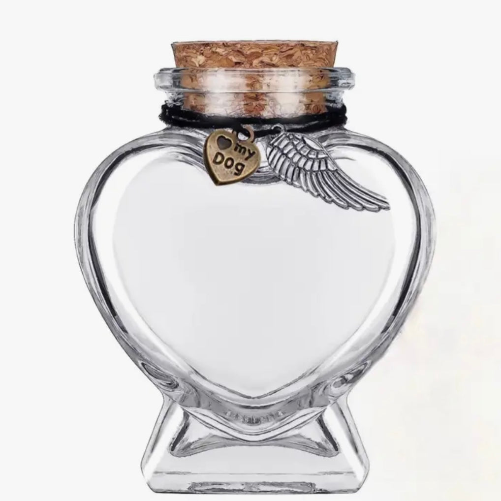 Heart-shaped fur jar