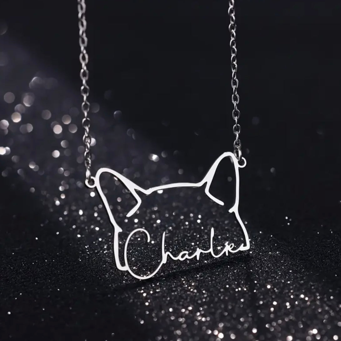 Cute custom necklace with your doggy’s ears