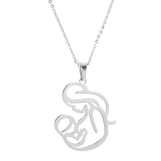 Breastfeeding necklace stainless steel